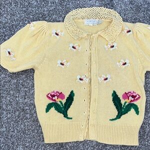 Eagles Eye Floral Knit Button-Up Cardigan